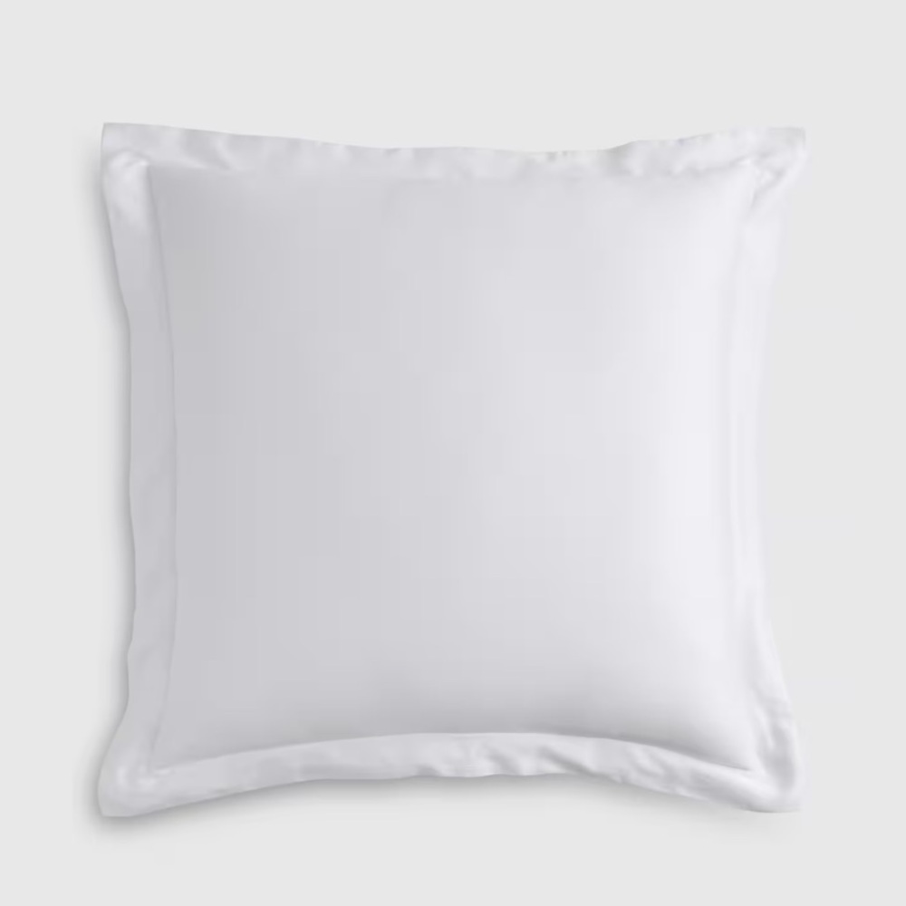 NWT QUINCE Signature Giza Cotton Sateen Euro Sham White 4677